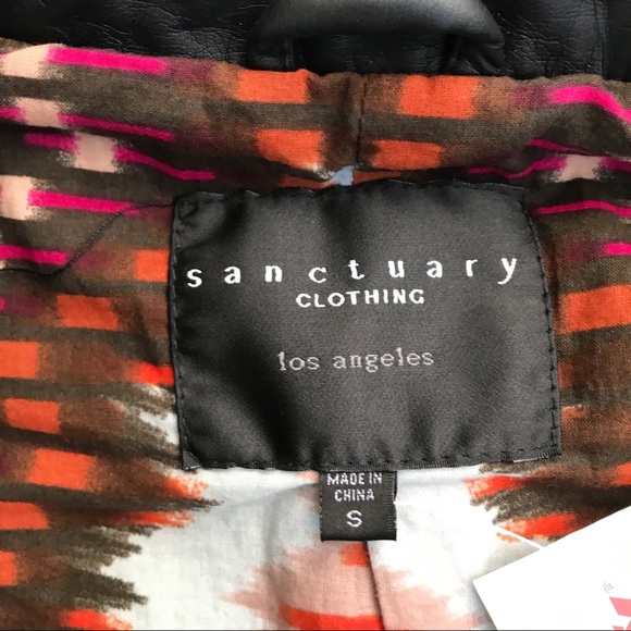 ❤️ HP! Sanctuary S black vegan faux leather vest - Picture 4 of 5